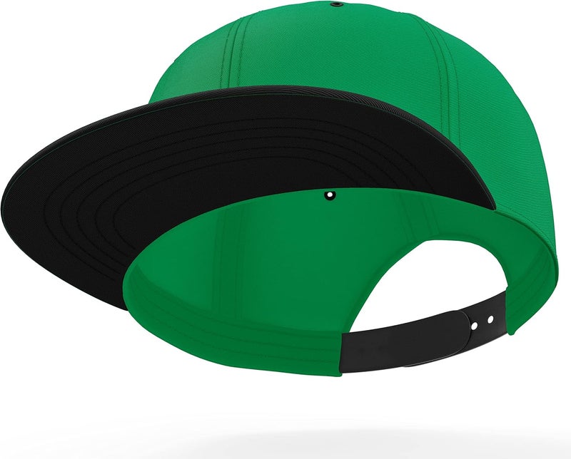 Daxton Store Classic Blank Snapback Flat Bill Visor Hat Cap One Size Adjustable Back - Image 2